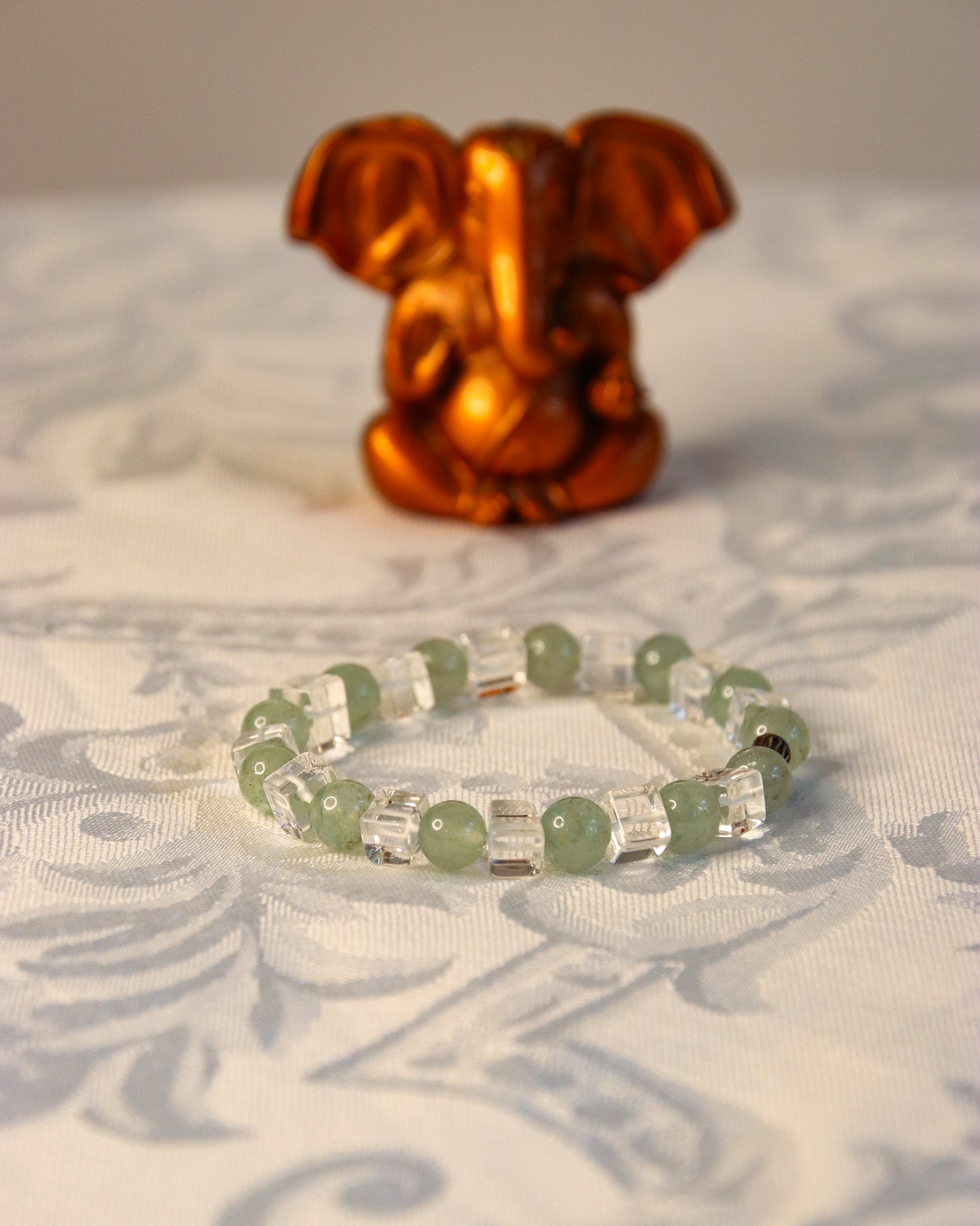 Green Aventurine and Crystal Quartz Bracelet