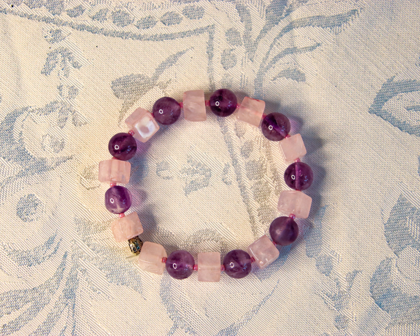 Amethyst with Rose Quartz Bracelet