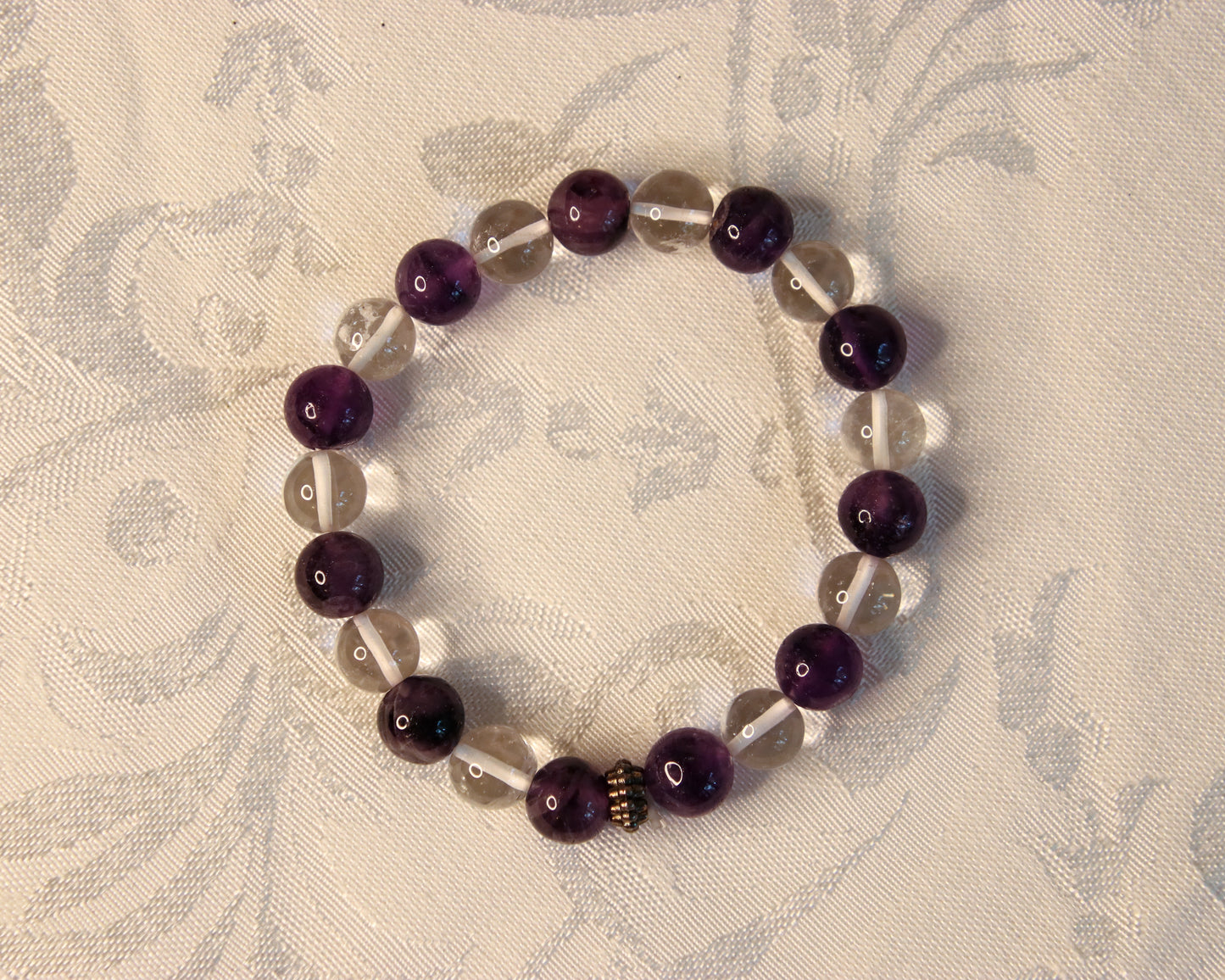 Amethyst with Crystal Quartz Bracelet