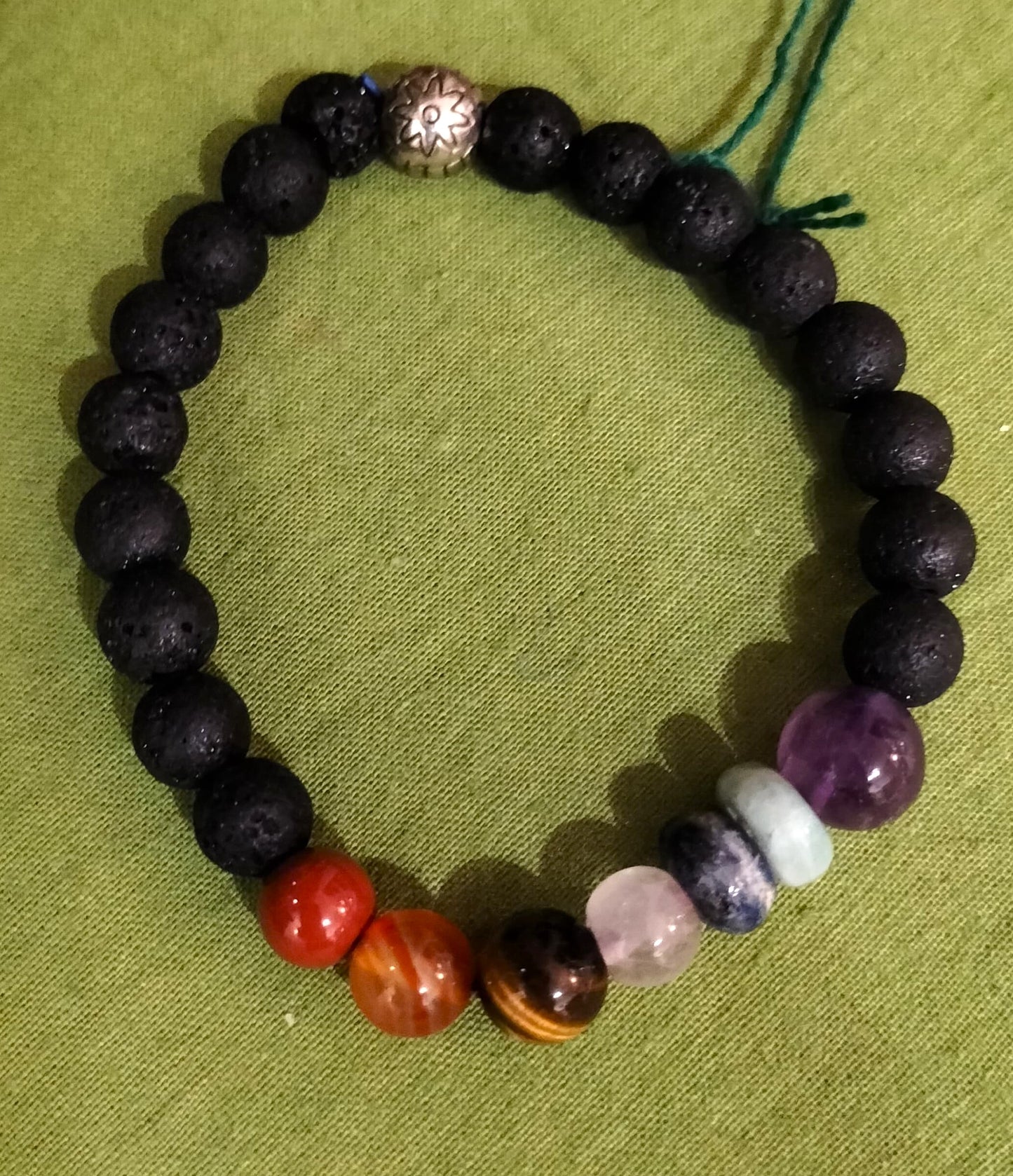 Lava with 7 Chakra Bracelet