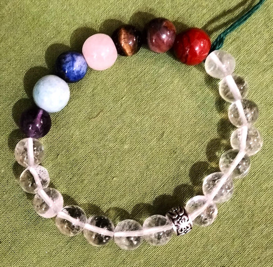 Clear Quartz with 7 Chakra Bracelet