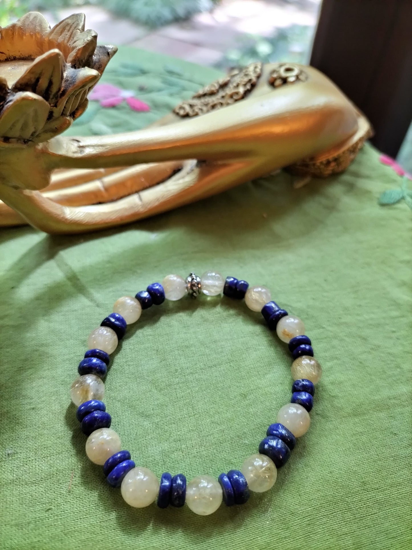 Citrine With Lapis Lazuli Bracelet