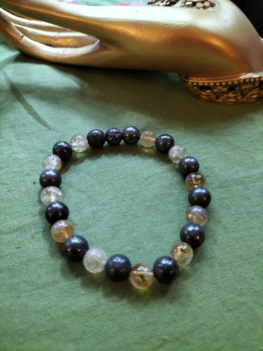 Citrine with Pyrite & Green Aventurine