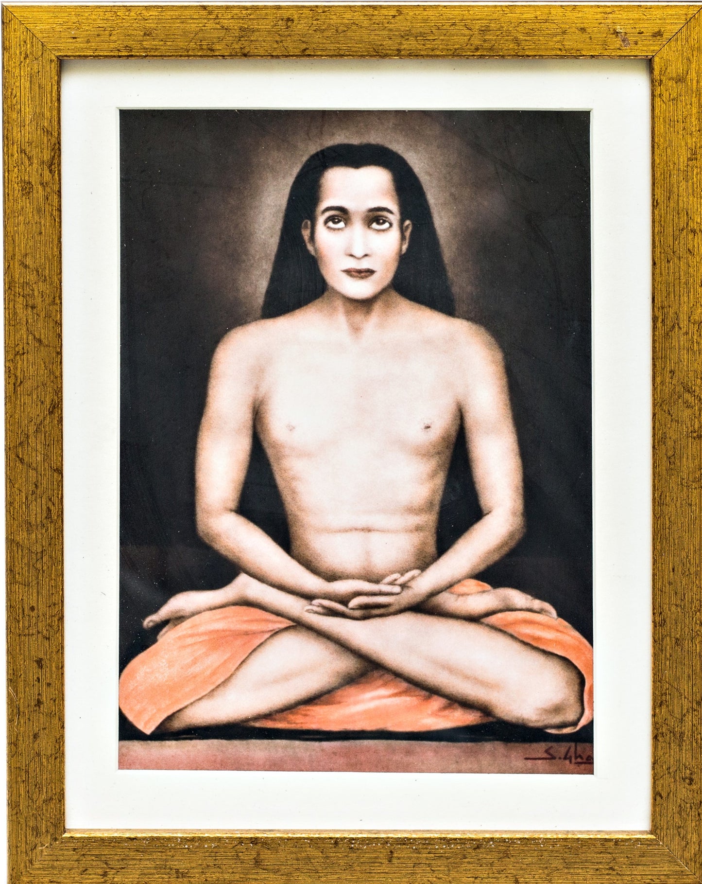 Mahavatar Babaji Gold Framed Color Photo